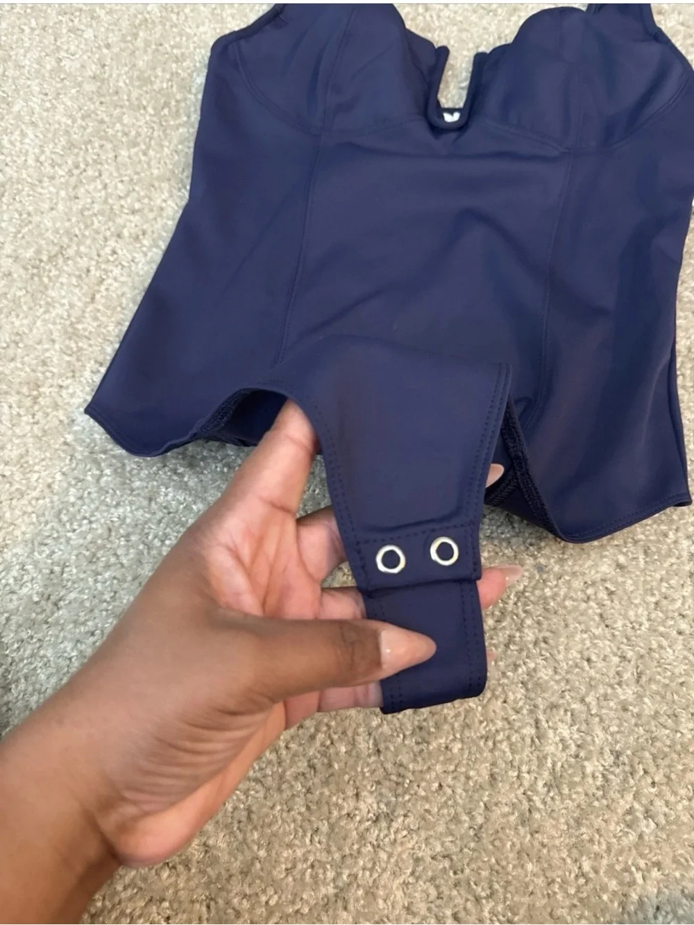 Good American Navy One-Piece Bodysuit